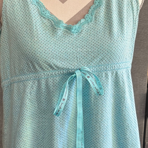 Baby blue polka dot nightie - Picture 2 of 3